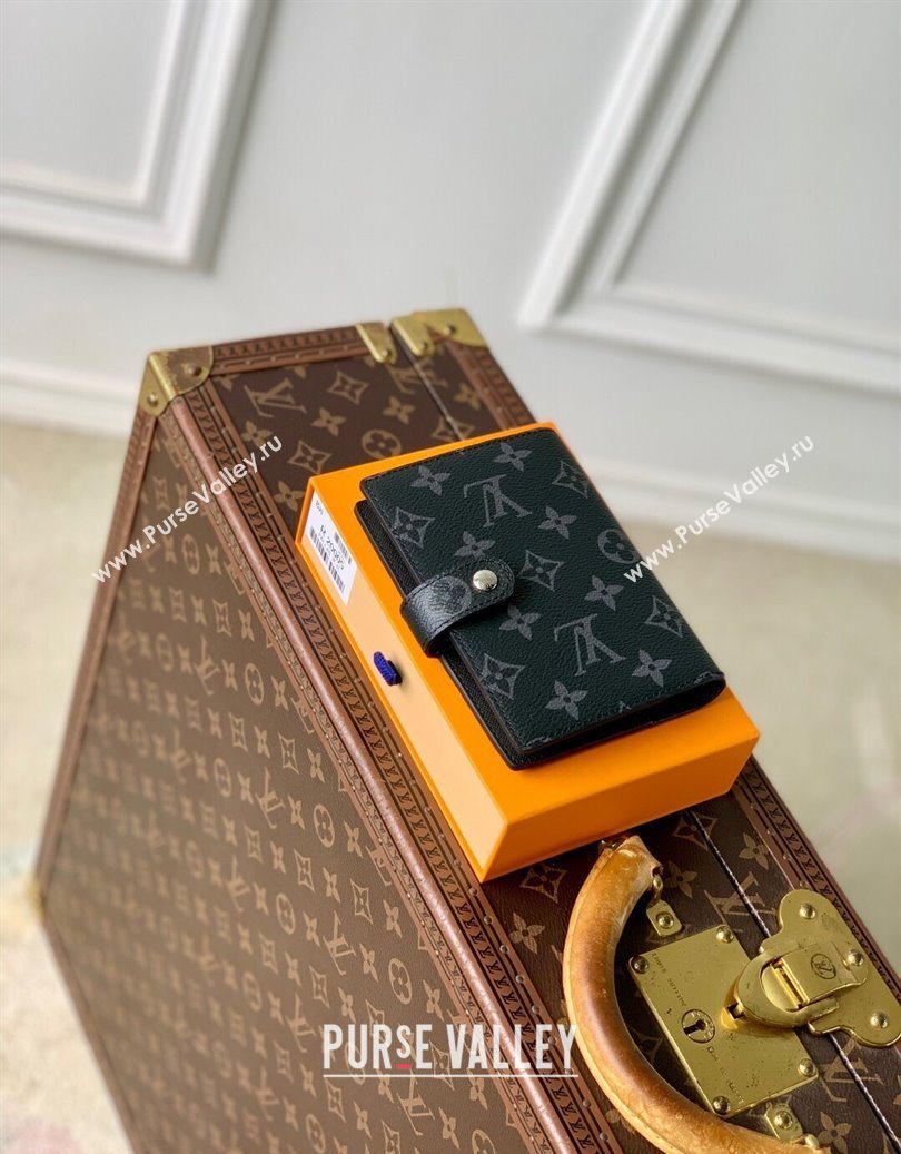 Louis Vuitton Small Ring Agenda Cover in Monogram Canvas Black 2025 R20005 (KI-251009047)