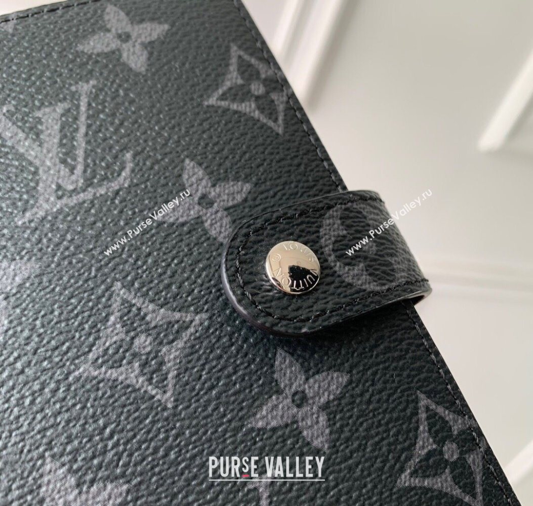 Louis Vuitton Small Ring Agenda Cover in Monogram Canvas Black 2025 R20005 (KI-251009047)