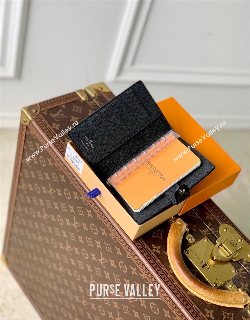 Louis Vuitton Small Ring Agenda Cover in Monogram Canvas Black 2025 R20005 (KI-251009047)