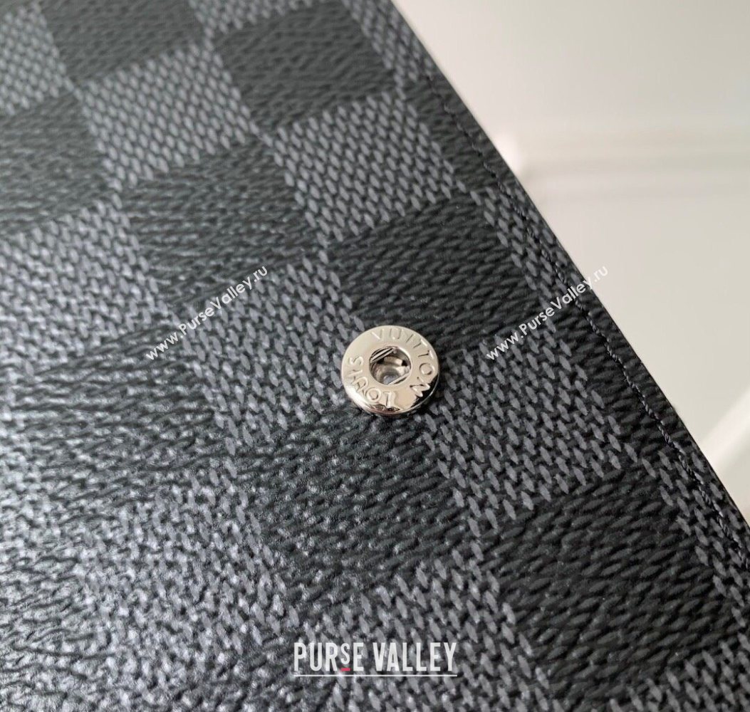 Louis Vuitton Small Ring Agenda Cover in Damier Graphite Canvas 2025 R20005 (KI-251009050)