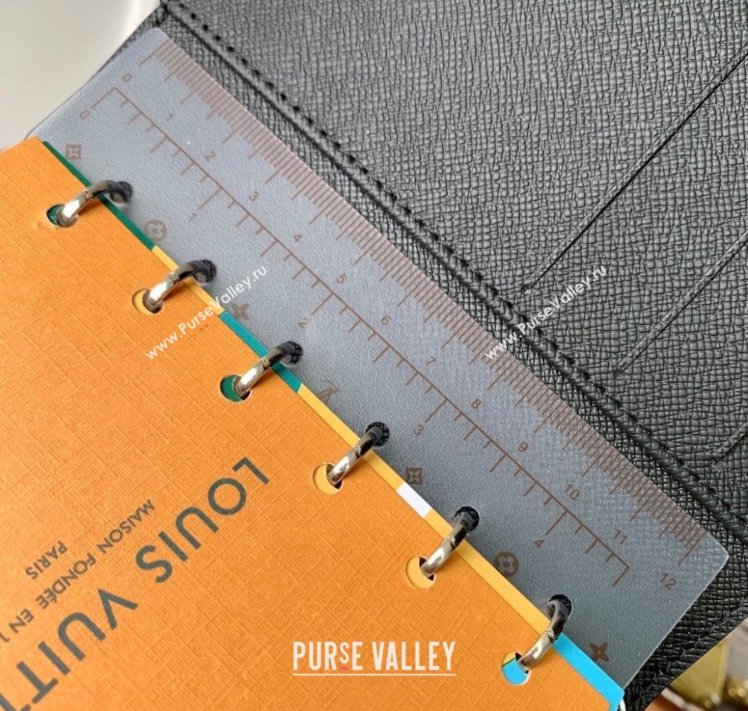 Louis Vuitton Small Ring Agenda Cover in Damier Graphite Canvas 2025 R20005 (KI-251009050)