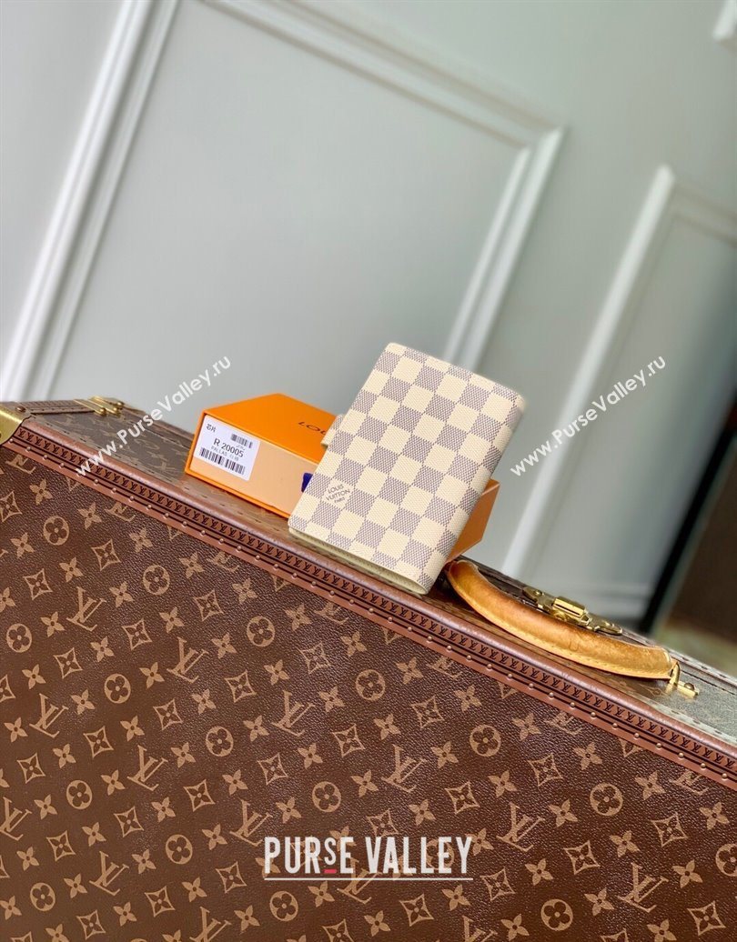 Louis Vuitton Small Ring Agenda Cover in Damier Azur Canvas 2025 R20706 (KI-251009051)
