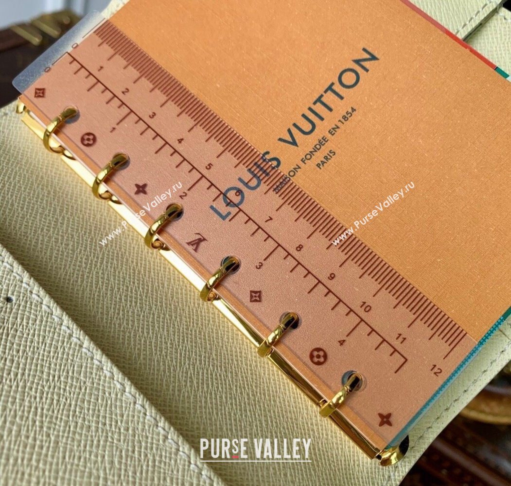 Louis Vuitton Small Ring Agenda Cover in Damier Azur Canvas 2025 R20706 (KI-251009051)