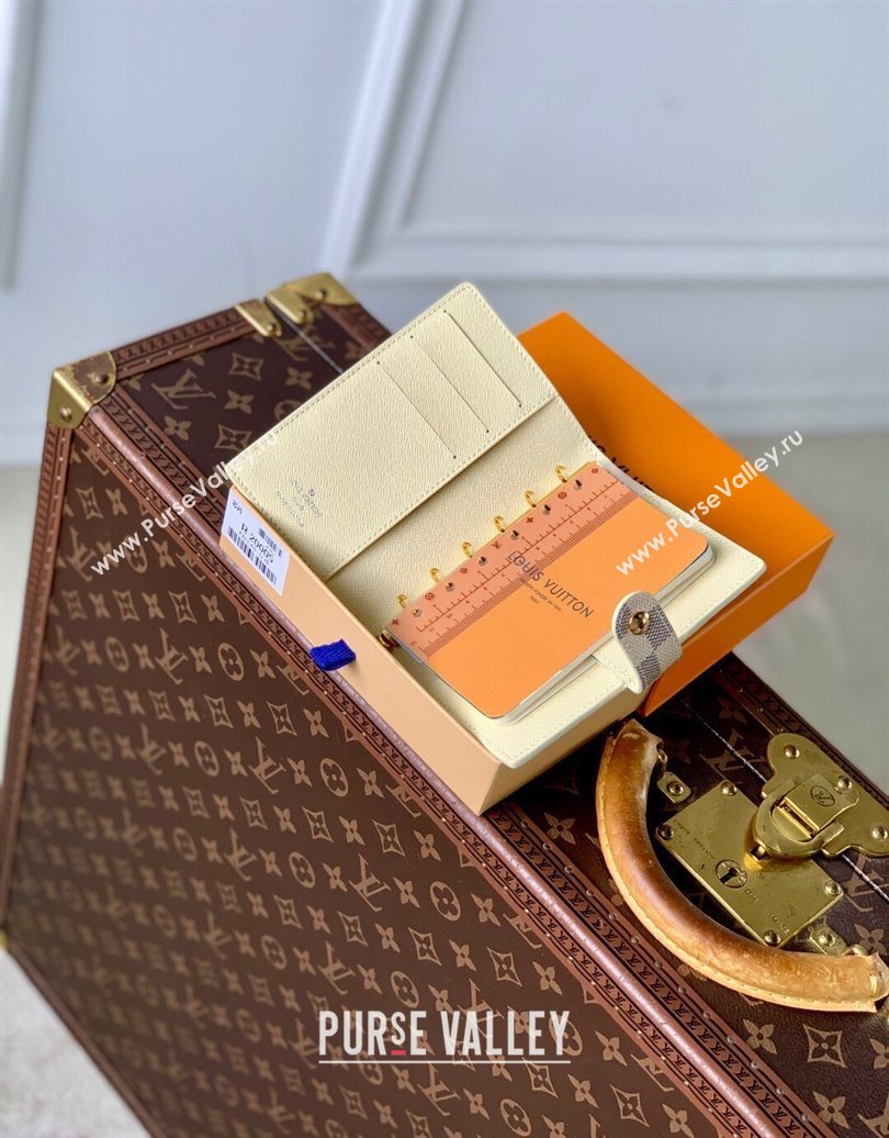 Louis Vuitton Small Ring Agenda Cover in Damier Azur Canvas 2025 R20706 (KI-251009051)