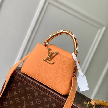 Louis Vuitton Capucines IVY Mini Bag in Grained Leather Orange M14396 2025 (KI-251009052)