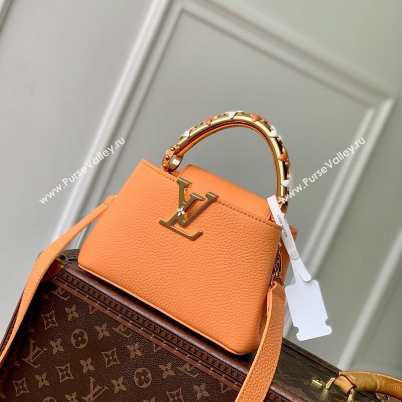 Louis Vuitton Capucines IVY Mini Bag in Grained Leather Orange M14396 2025 (KI-251009052)