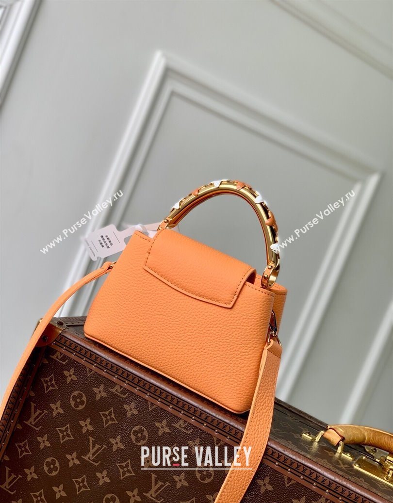 Louis Vuitton Capucines IVY Mini Bag in Grained Leather Orange M14396 2025 (KI-251009052)