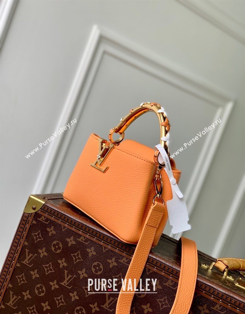 Louis Vuitton Capucines IVY Mini Bag in Grained Leather Orange M14396 2025 (KI-251009052)