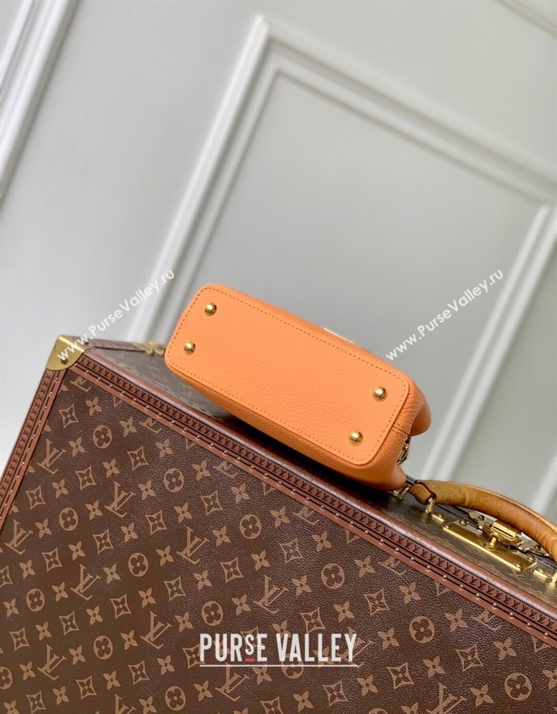Louis Vuitton Capucines IVY Mini Bag in Grained Leather Orange M14396 2025 (KI-251009052)