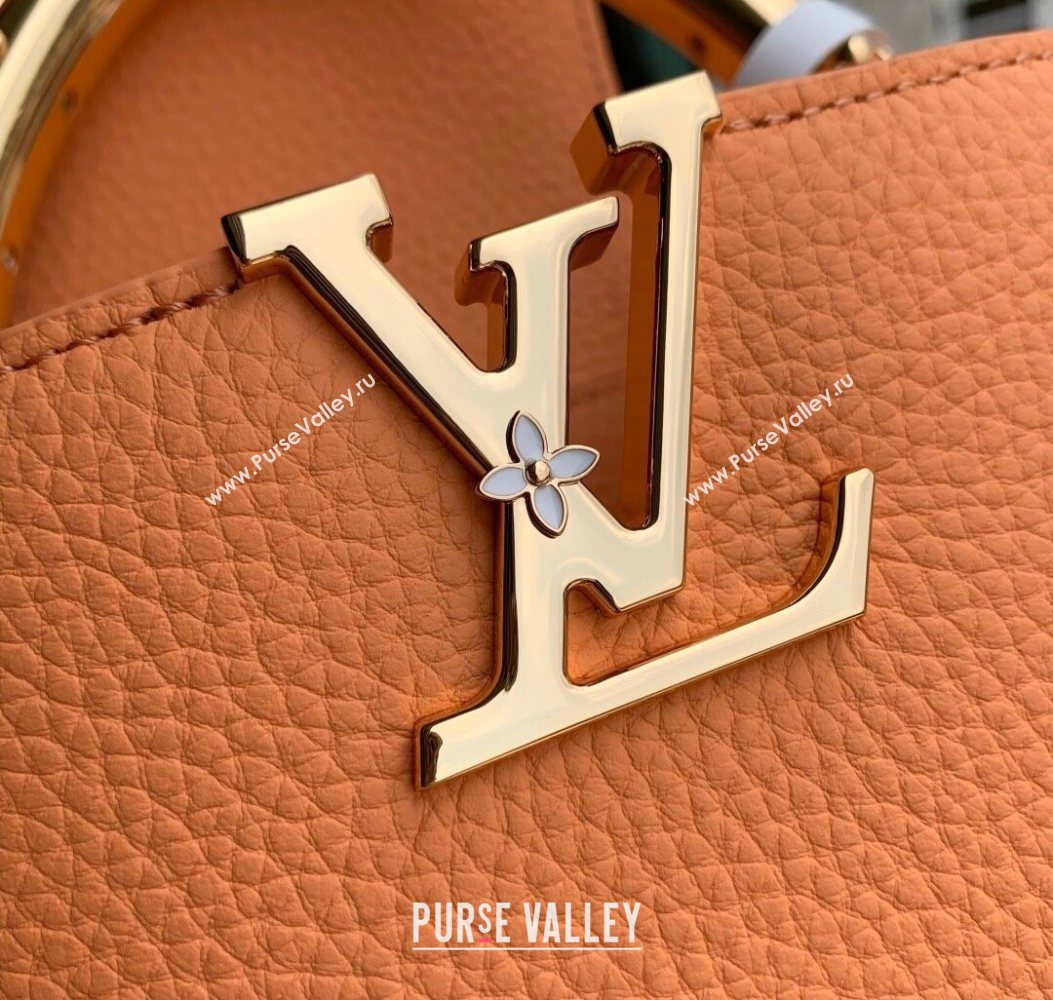 Louis Vuitton Capucines IVY Mini Bag in Grained Leather Orange M14396 2025 (KI-251009052)