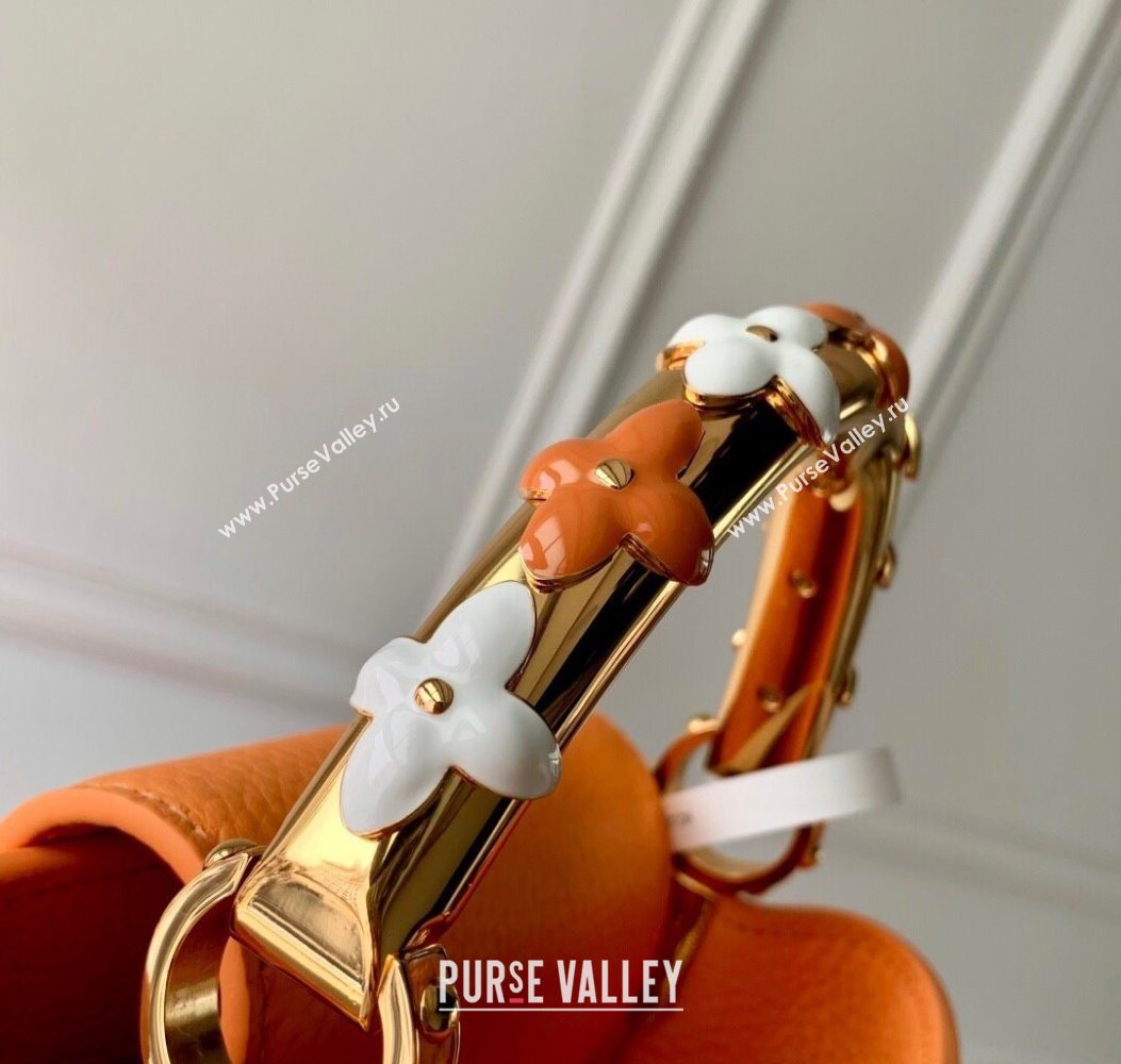 Louis Vuitton Capucines IVY Mini Bag in Grained Leather Orange M14396 2025 (KI-251009052)