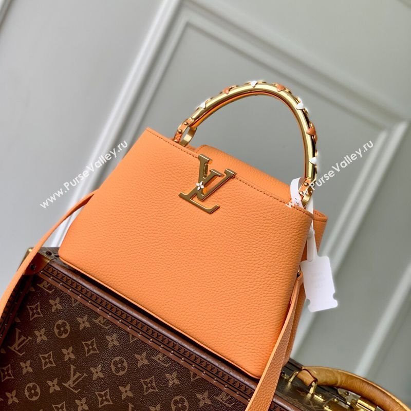 Louis Vuitton Capucines IVY PM Bag in Grained Leather M14396 Orange 2025 (KI-251009053)