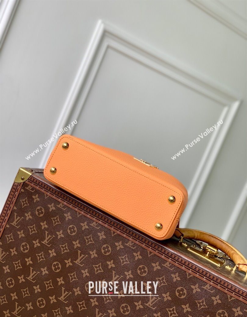 Louis Vuitton Capucines IVY PM Bag in Grained Leather M14396 Orange 2025 (KI-251009053)