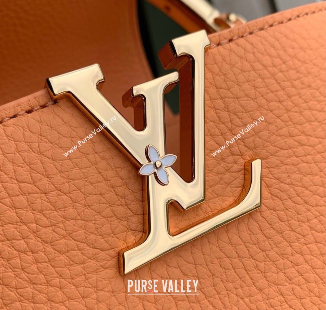 Louis Vuitton Capucines IVY PM Bag in Grained Leather M14396 Orange 2025 (KI-251009053)