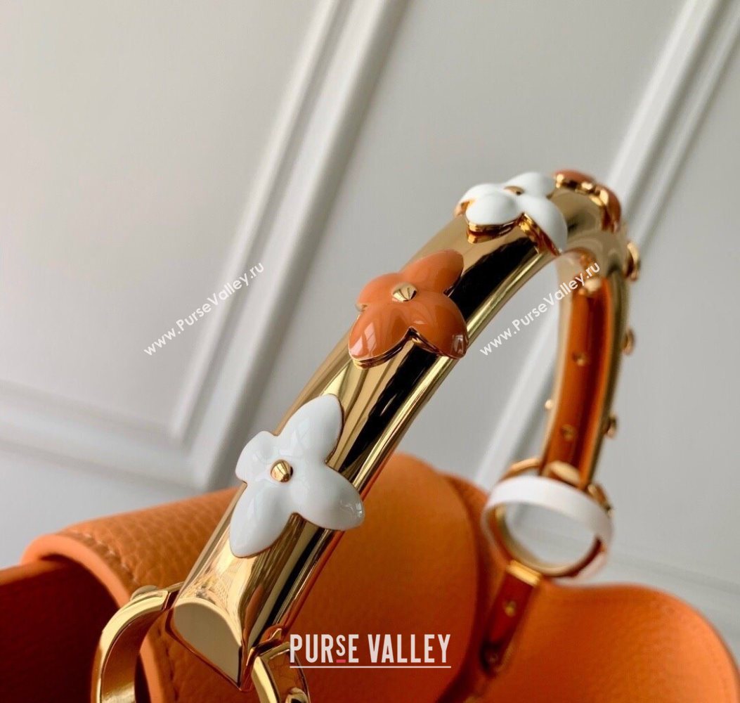 Louis Vuitton Capucines IVY PM Bag in Grained Leather M14396 Orange 2025 (KI-251009053)