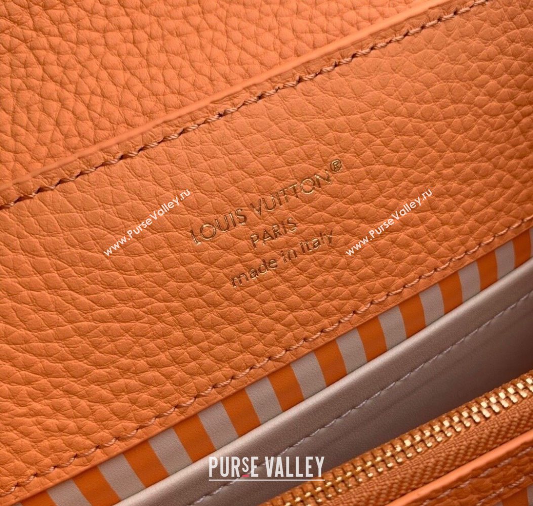 Louis Vuitton Capucines IVY PM Bag in Grained Leather M14396 Orange 2025 (KI-251009053)