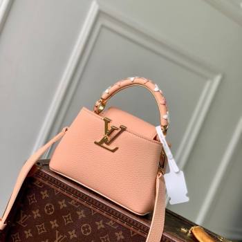 Louis Vuitton Capucines IVY Mini Bag in Grained Leather M14976 Pink 2025 (KI-251009054)