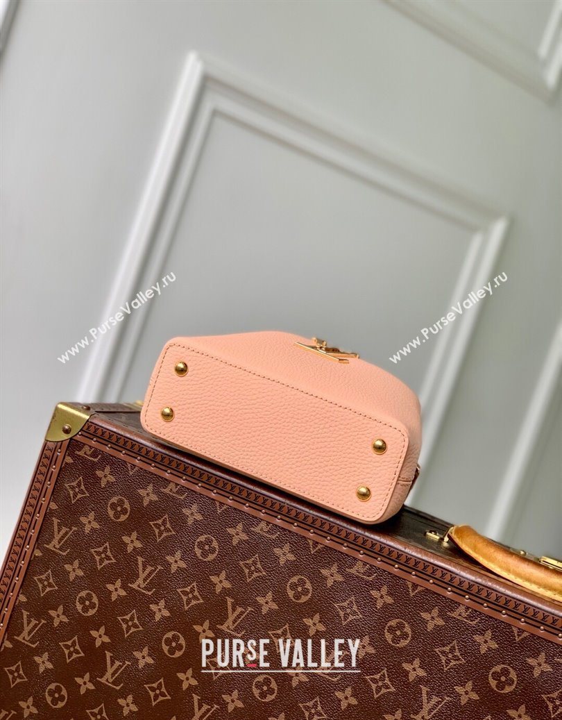 Louis Vuitton Capucines IVY Mini Bag in Grained Leather M14976 Pink 2025 (KI-251009054)