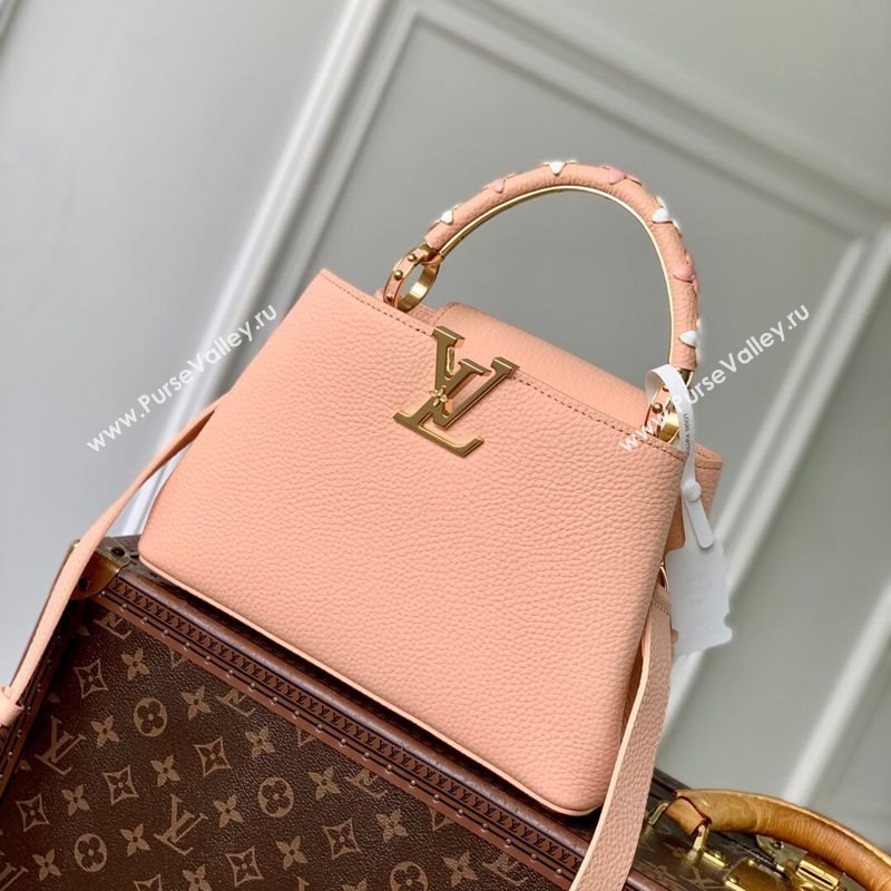 Louis Vuitton Capucines IVY PM Bag in Grained Leather M14976 Pink 2025 (KI-251009055)
