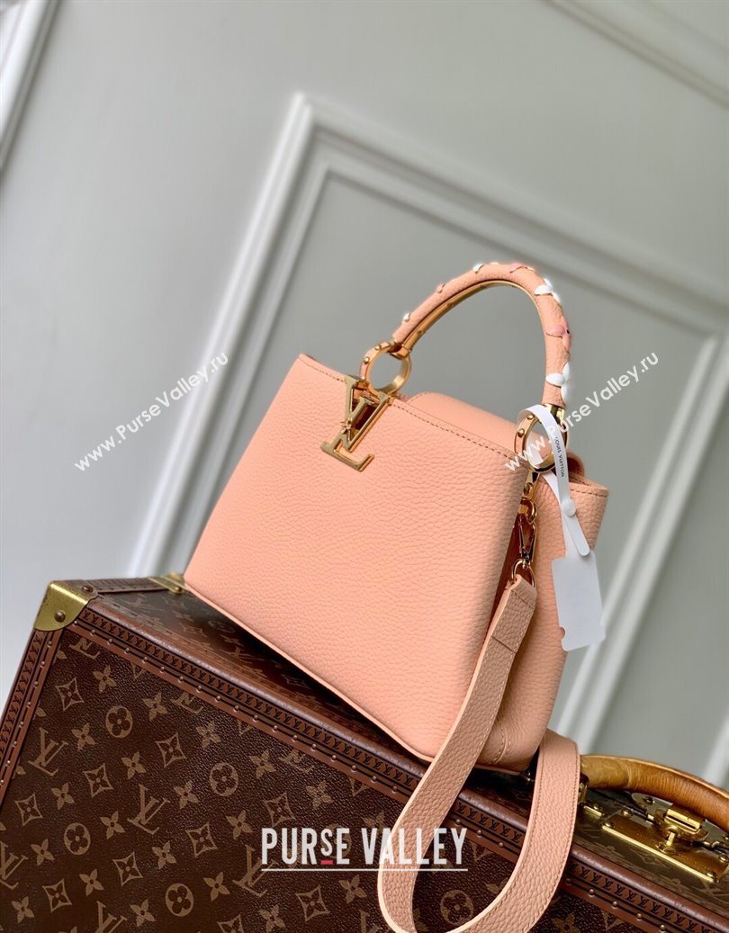Louis Vuitton Capucines IVY PM Bag in Grained Leather M14976 Pink 2025 (KI-251009055)