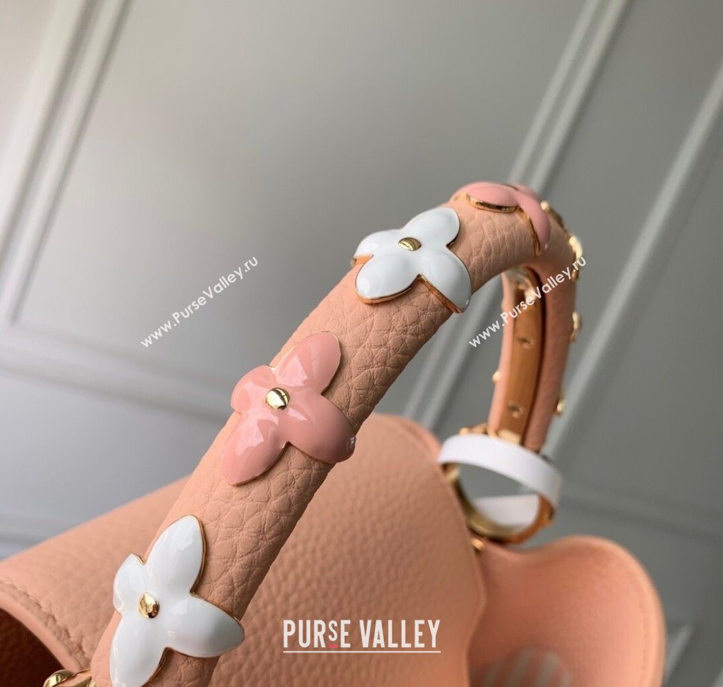 Louis Vuitton Capucines IVY PM Bag in Grained Leather M14976 Pink 2025 (KI-251009055)