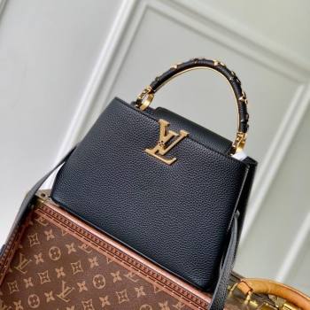 Louis Vuitton Capucines IVY PM Bag in Grained Leather M14976 Black 2025 (KI-251009057)