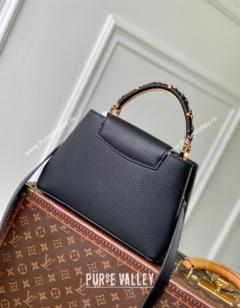 Louis Vuitton Capucines IVY PM Bag in Grained Leather M14976 Black 2025 (KI-251009057)