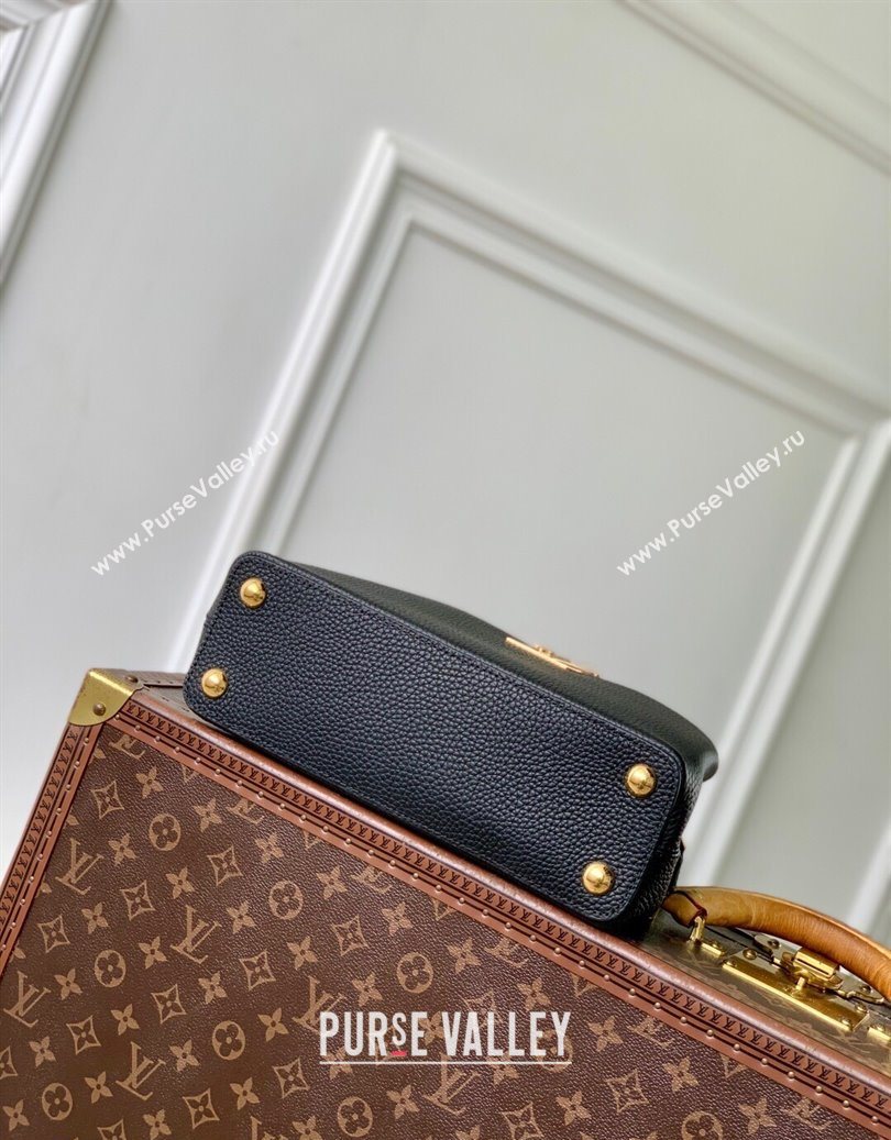 Louis Vuitton Capucines IVY PM Bag in Grained Leather M14976 Black 2025 (KI-251009057)