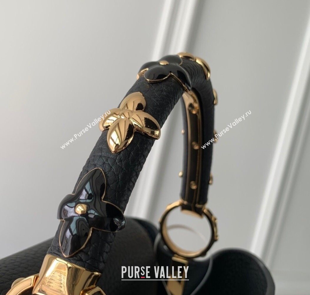 Louis Vuitton Capucines IVY PM Bag in Grained Leather M14976 Black 2025 (KI-251009057)