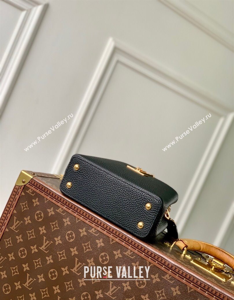 Louis Vuitton Capucines IVY Mini Bag in Grained Leather M14976 Black 2025 (KI-251009056)