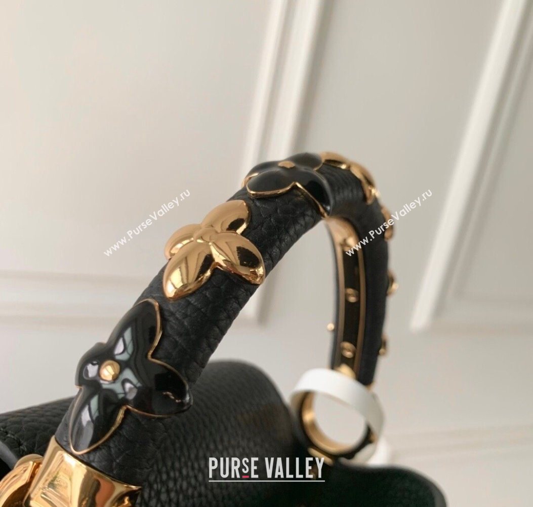 Louis Vuitton Capucines IVY Mini Bag in Grained Leather M14976 Black 2025 (KI-251009056)