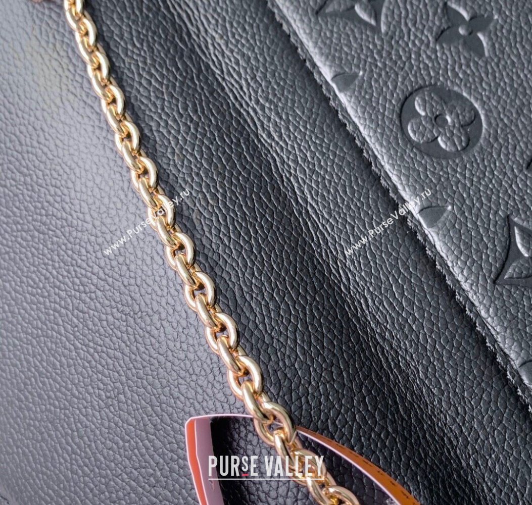 Louis Vuitton Wallet On Chain Rosy Mini bag in Grained Leather M13569 Black 2025 (KI-251009059)
