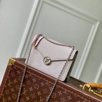 Louis Vuitton Wallet On Chain Rosy Mini bag in Grained Leather Brume Grey 2025 M13570 (KI-251009058)