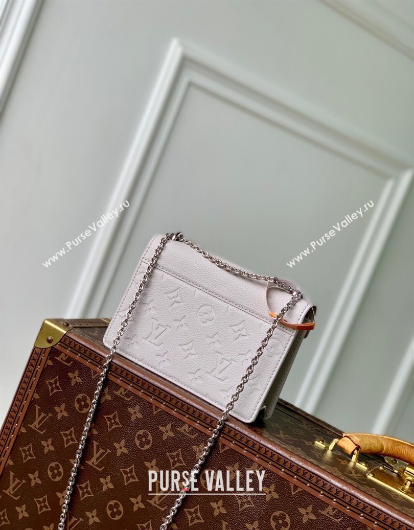 Louis Vuitton Wallet On Chain Rosy Mini bag in Grained Leather Brume Grey 2025 M13570 (KI-251009058)