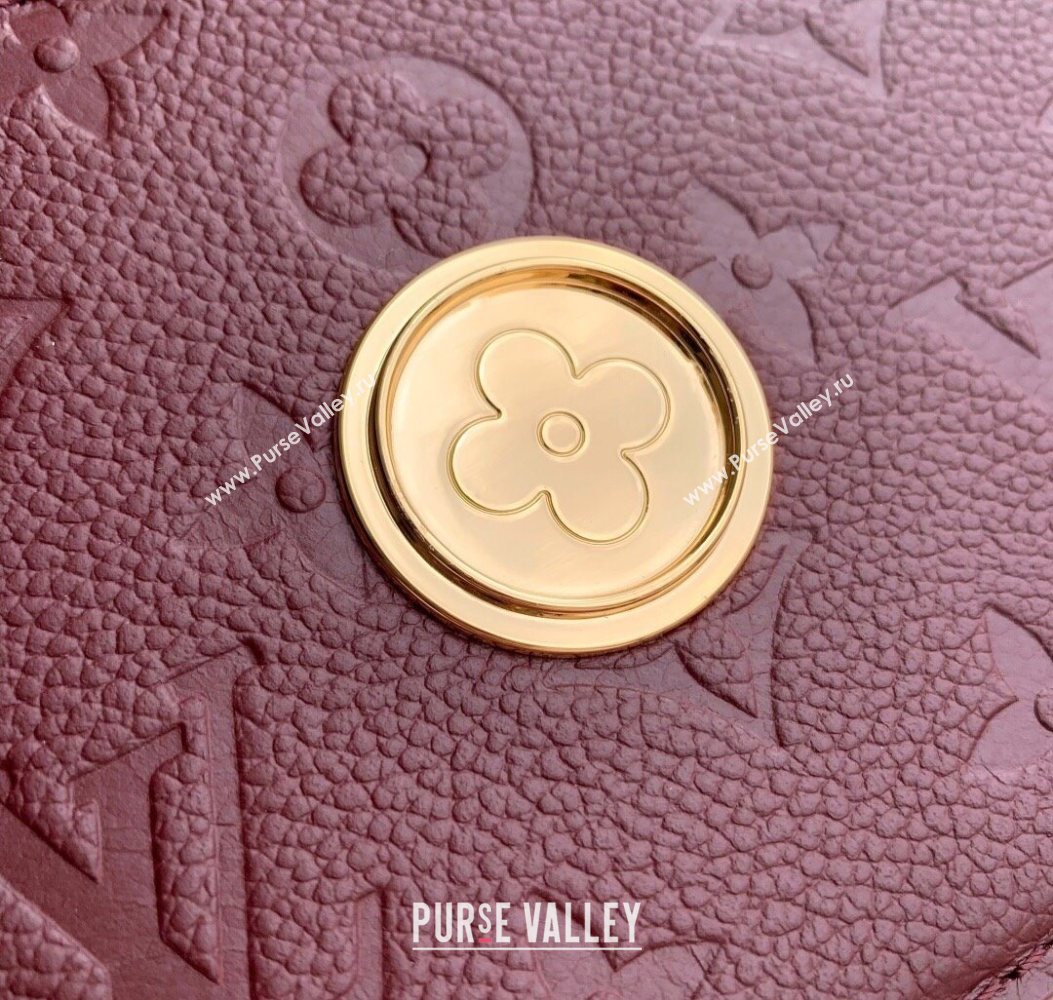 Louis Vuitton Wallet On Chain Rosy Mini bag in Grained Leather M25814 Garnet Red 2025 (KI-251009060)