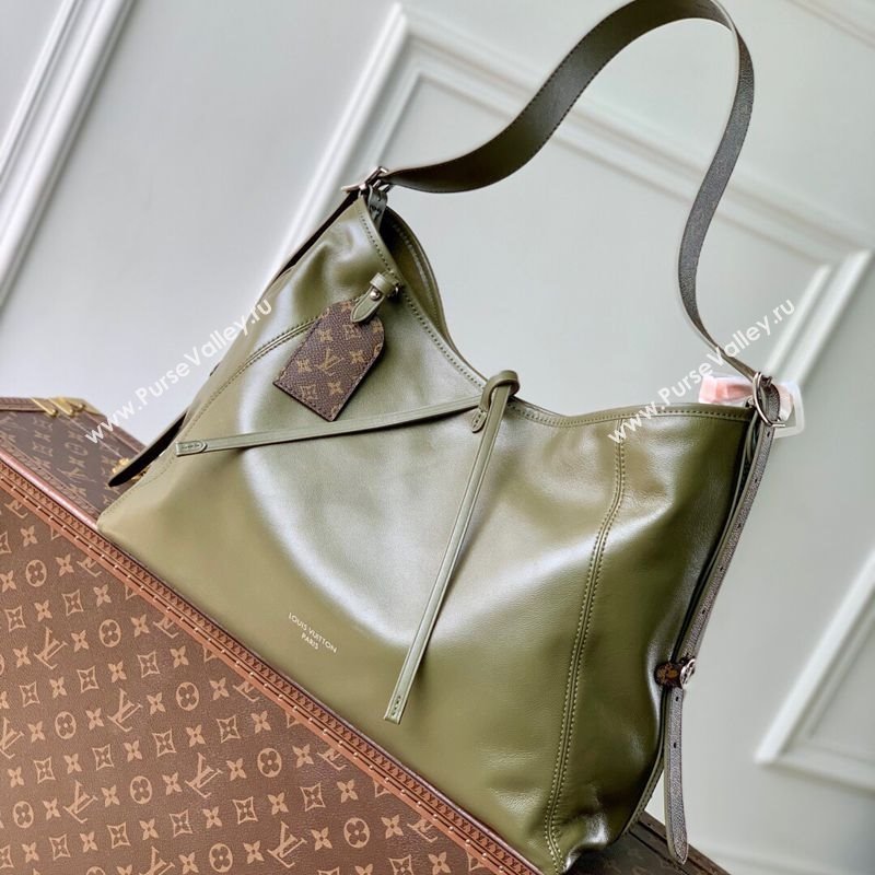 Louis Vuitton Carryall Vibe MM Bag in Dark Kaki Lamb leather M14268 2025 (KI-251009021)