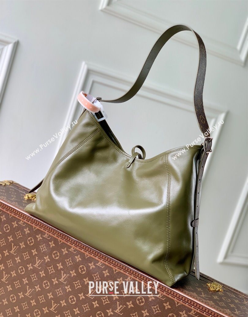 Louis Vuitton Carryall Vibe MM Bag in Dark Kaki Lamb leather M14268 2025 (KI-251009021)