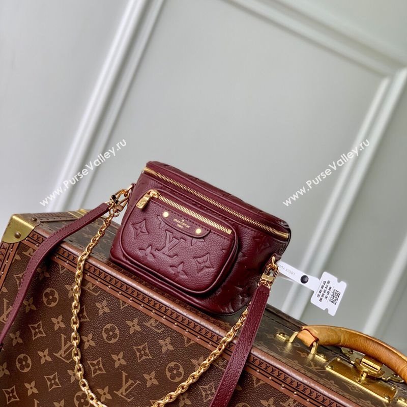 Louis Vuitton Mini Bumbag in Monogram Empreinte Embossed Leather M82208 Carnet Red 2025 (KI-251009062)