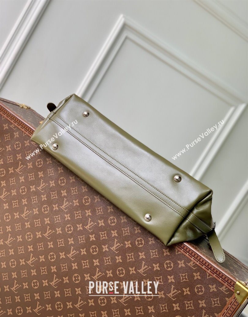 Louis Vuitton Carryall Vibe MM Bag in Dark Kaki Lamb leather M14268 2025 (KI-251009021)