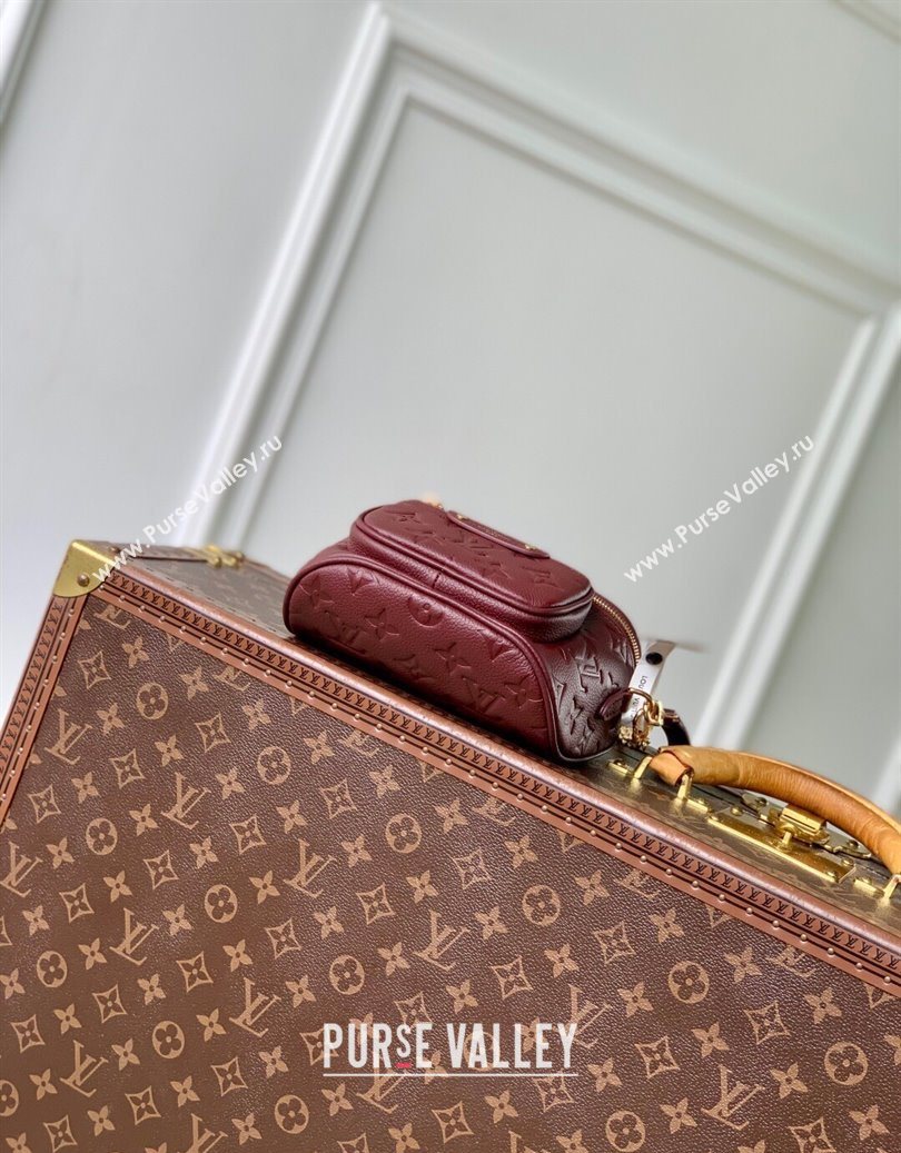 Louis Vuitton Mini Bumbag in Monogram Empreinte Embossed Leather M82208 Carnet Red 2025 (KI-251009062)