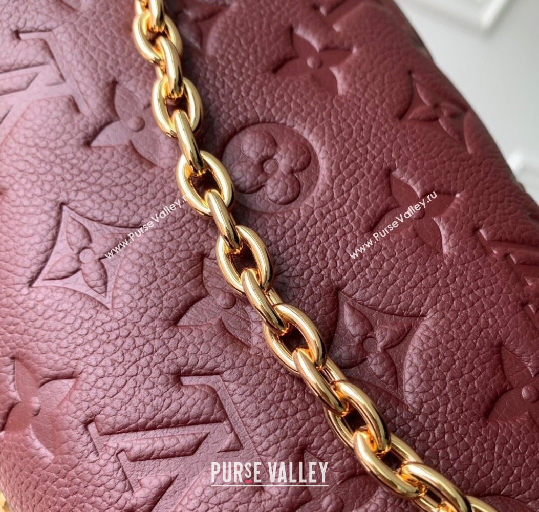 Louis Vuitton Mini Bumbag in Monogram Empreinte Embossed Leather M82208 Carnet Red 2025 (KI-251009062)