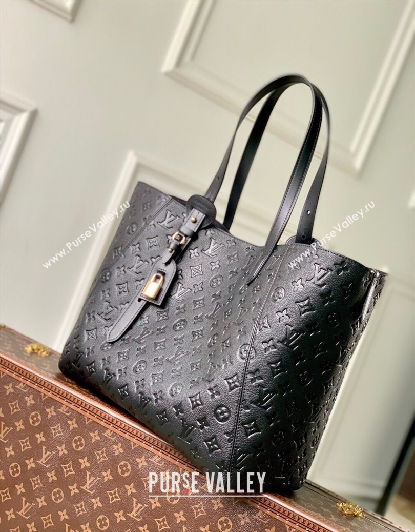 Louis Vuitton All In One MM Tote Bag in Monogram Leather M25860 Black 2025 (KI-251008063)