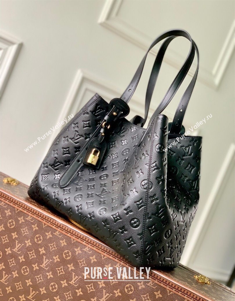 Louis Vuitton All In One MM Tote Bag in Monogram Leather M25860 Black 2025 (KI-251008063)