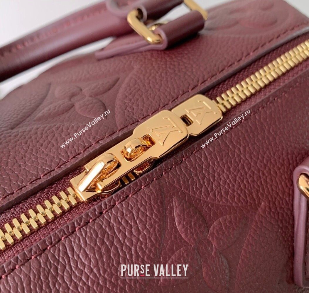 Louis Vuitton Speedy Bandouliere 20 Bag in Monogram Empreinte Leather M25929 Garnet Red 2025 (KI-251009064)