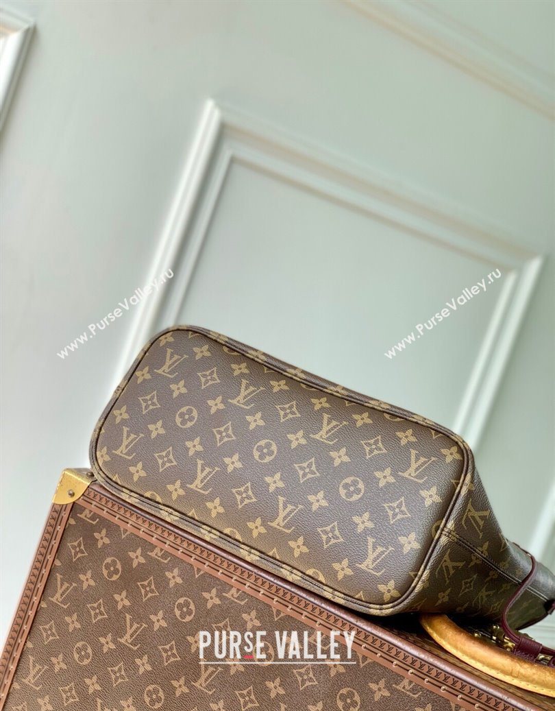 Louis Vuitton Neverfull Inside Out MM Monogram/Wine Red M25663 2025 (KI-251009065)