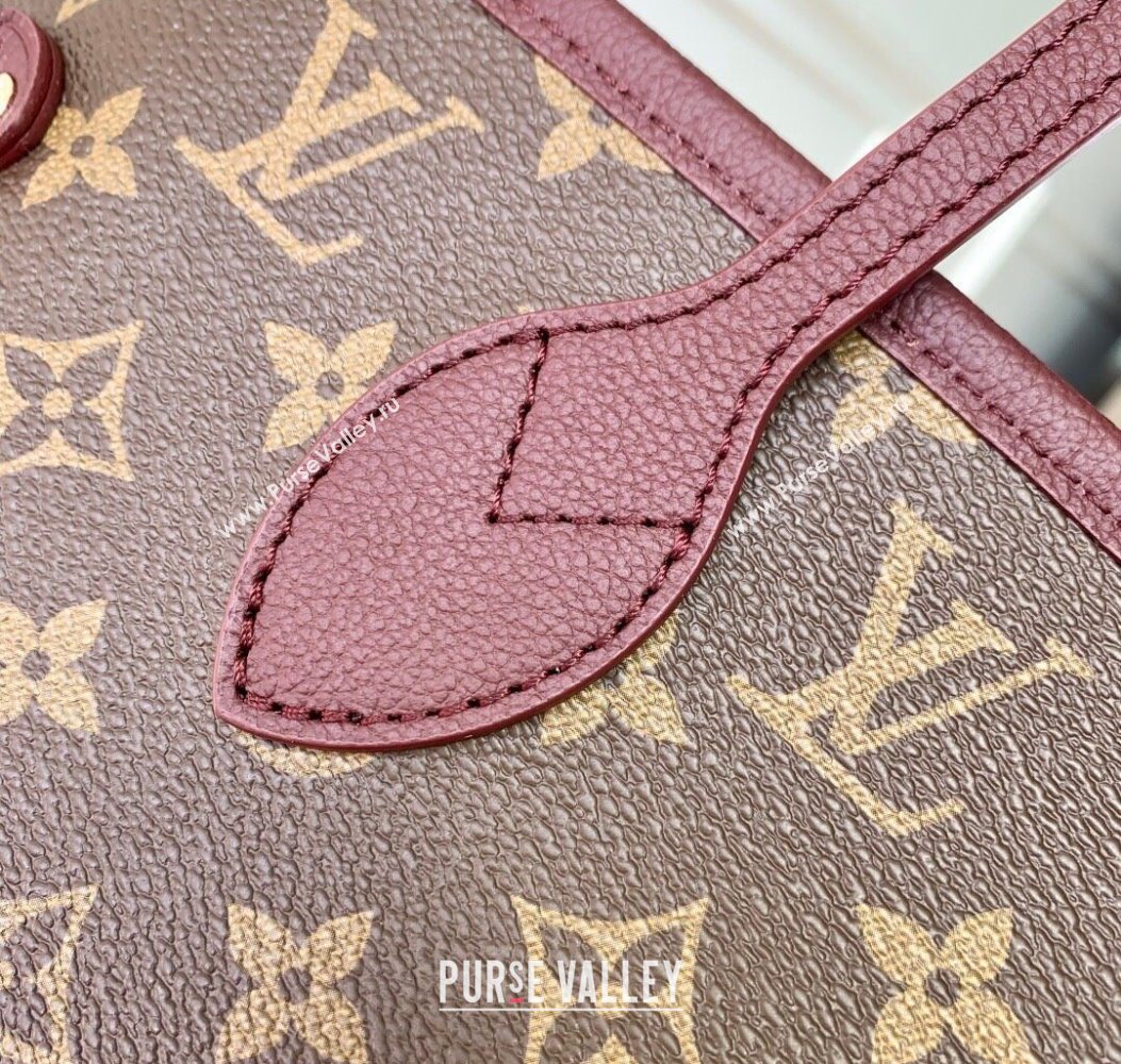 Louis Vuitton Neverfull Inside Out MM Monogram/Wine Red M25663 2025 (KI-251009065)