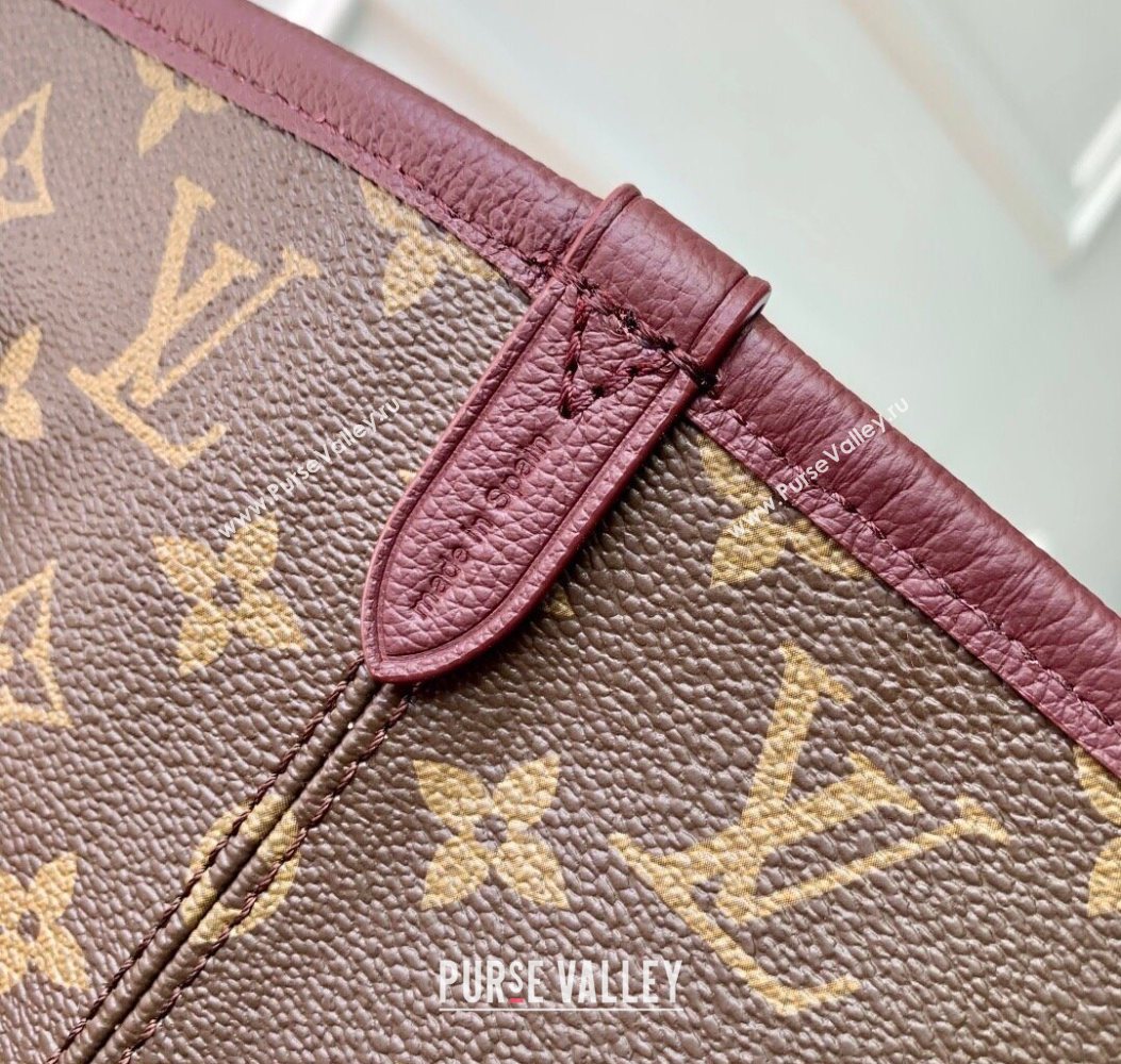 Louis Vuitton Neverfull Inside Out MM Monogram/Wine Red M25663 2025 (KI-251009065)