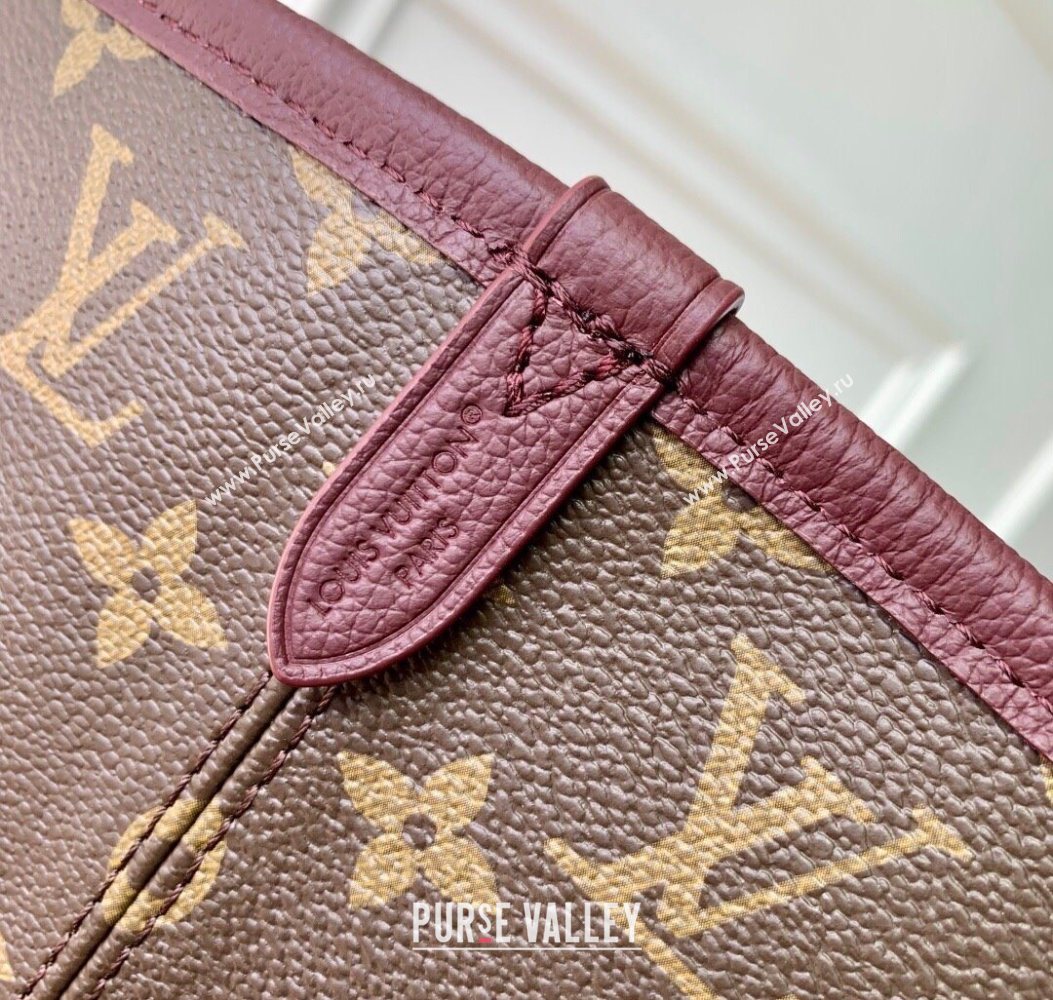 Louis Vuitton Neverfull Inside Out MM Monogram/Wine Red M25663 2025 (KI-251009065)