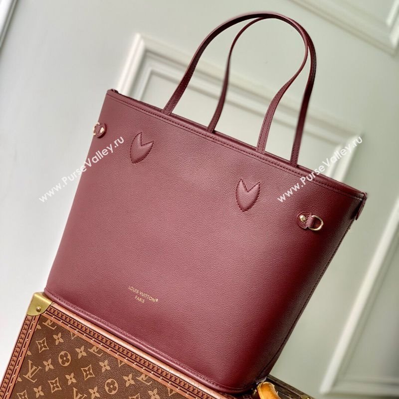 Louis Vuitton Neverfull Inside Out MM Monogram/Wine Red M25663 2025 (KI-251009065)