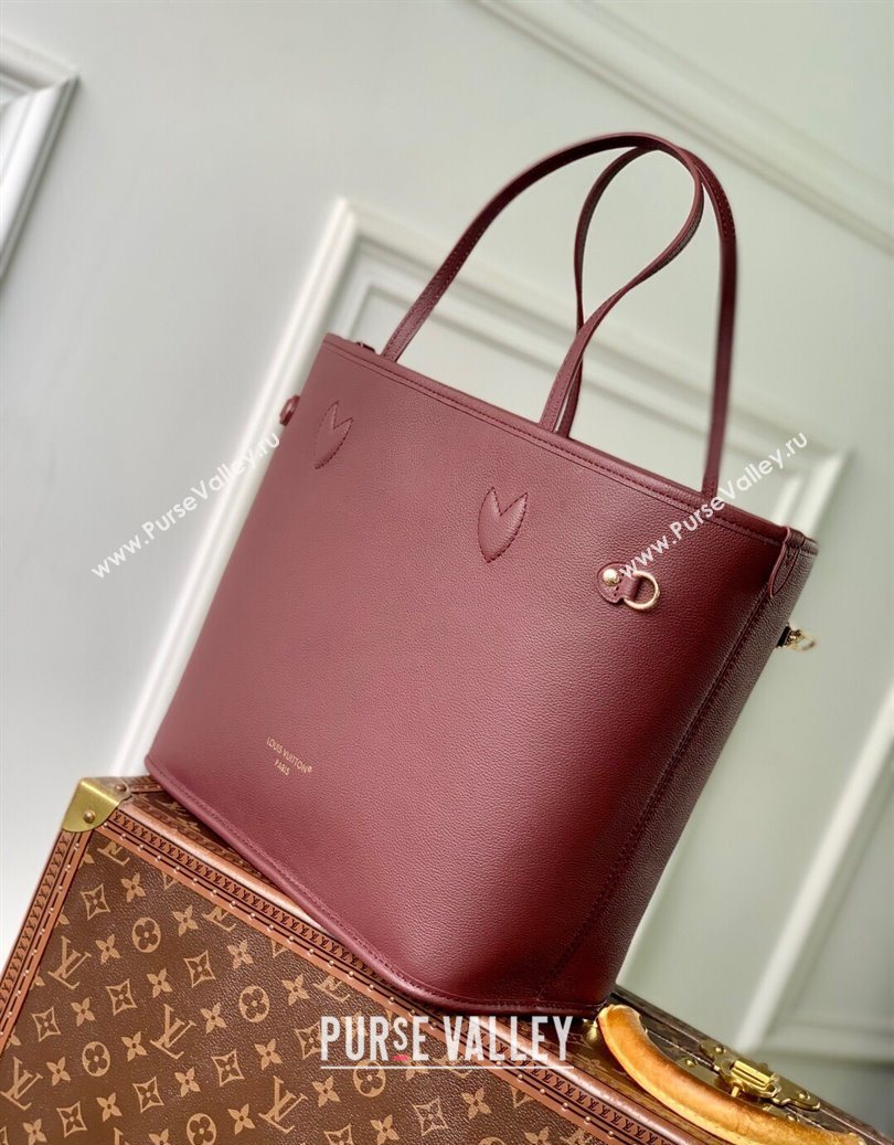 Louis Vuitton Neverfull Inside Out MM Monogram/Wine Red M25663 2025 (KI-251009065)
